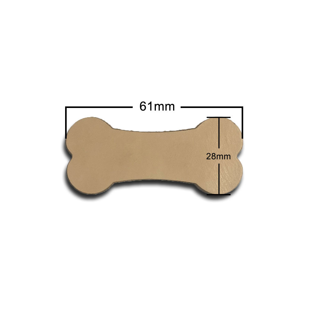 Leather Dog Bone Shaped Blanks - 61mm X 28mm - 7/8 Oz. Veg Tan-Gift Certs. & Parts-Rockstar Leatherworks™