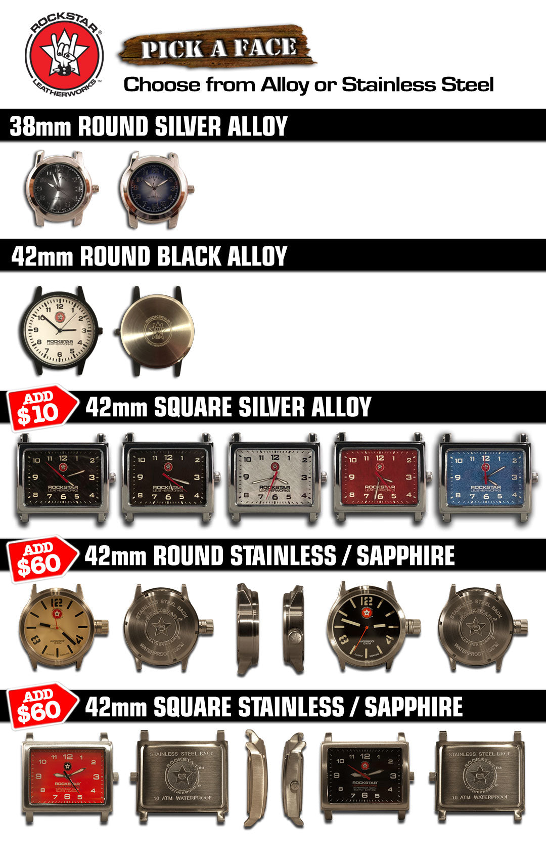 Design & Create a Rockstar Layered Leather Cuff Watch-Leather Cuff Watches-Rockstar Leatherworks™