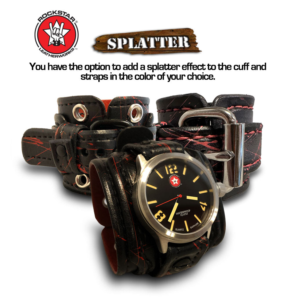Design & Create a Rockstar Layered Leather Cuff Watch-Leather Cuff Watches-Rockstar Leatherworks™