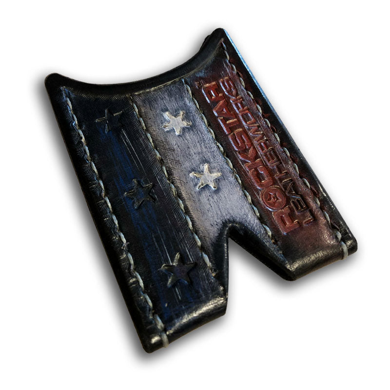 USA Flag Themed Leather Card Holder Wallet-Rockstar Leatherworks™