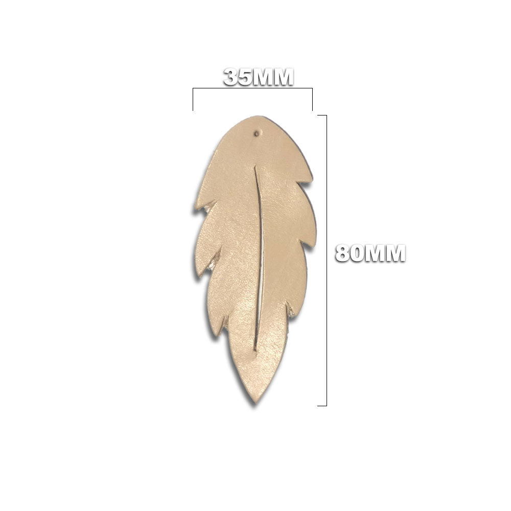 (20) Feather Shaped 7/8 Oz. Veg Tan Leather Blanks-Gift Certs. & Parts-Rockstar Leatherworks™