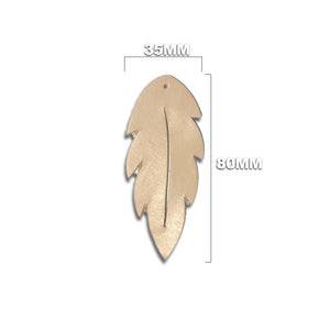 (20) Feather Shaped 7/8 Oz. Veg Tan Leather Blanks-Gift Certs. & Parts-Rockstar Leatherworks™
