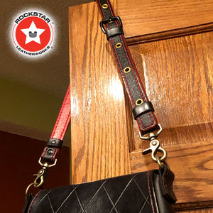Black Quilted Rose Leather Handbag-Rockstar Leatherworks™