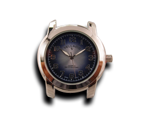 38mm Silver Alloy Watch Face with Blue Dial-Gift Certs. & Parts-Rockstar Leatherworks™