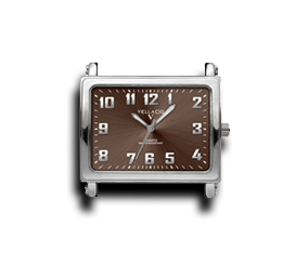 42mm Silver Alloy Watch Face with Brown Dial-Gift Certs. & Parts-Rockstar Leatherworks™