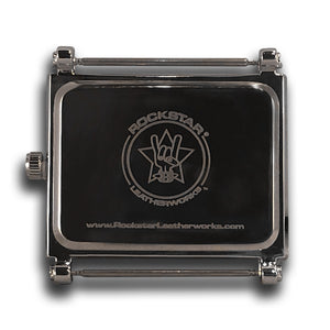 42mm Silver Alloy Case with Black Dial-Gift Certs. & Parts-Rockstar Leatherworks™
