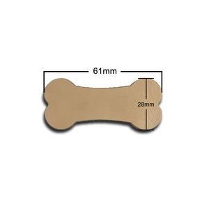 Leather Dog Bone Shaped Blanks - 61mm X 28mm - 7/8 Oz. Veg Tan-Gift Certs. & Parts-Rockstar Leatherworks™