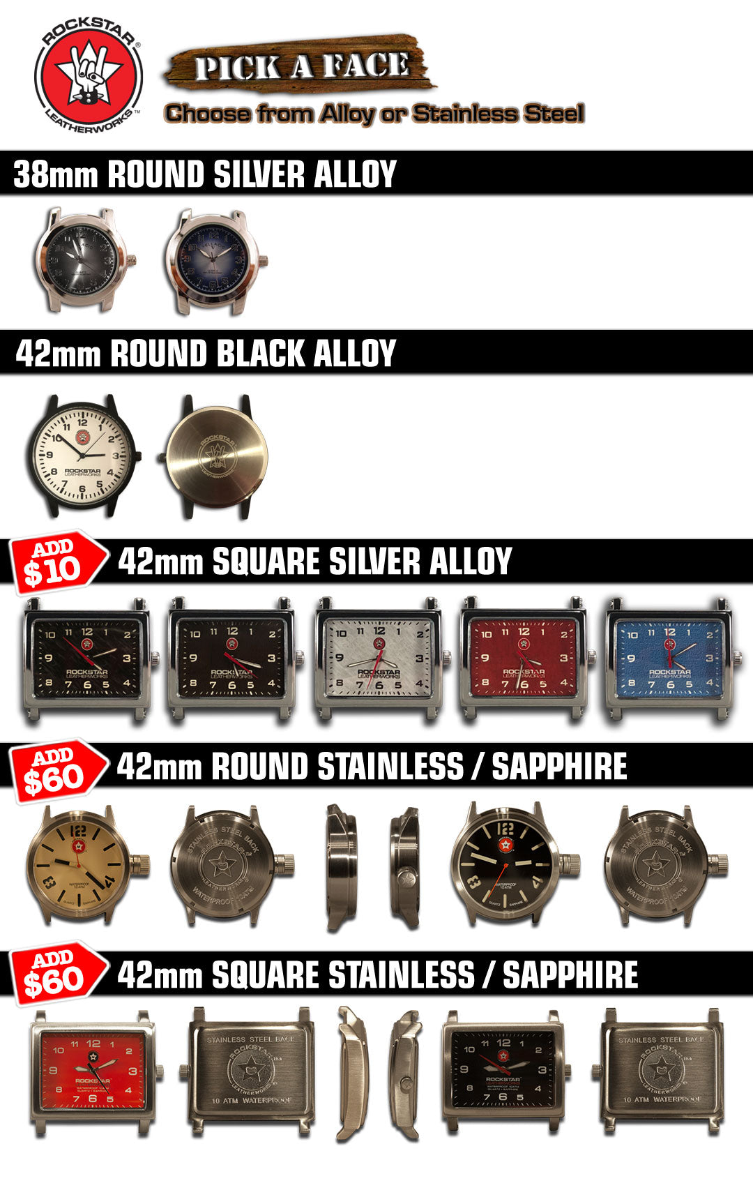 Design & Create a Custom Leather Cuff Watch-Leather Cuff Watches-Rockstar Leatherworks™