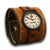 Range Tan Leather Cuff Watch with Stitching & Black Snaps-Leather Cuff Watches-Rockstar Leatherworks™