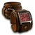 Brown Stressed Leather Cuff Watch with Red Watch Face-Leather Cuff Watches-Rockstar Leatherworks™