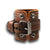 Brown and Orange Apple iWatch Leather Cuff Band with Eyelets-Custom Handmade Leather Watch Bands-Rockstar Leatherworks™