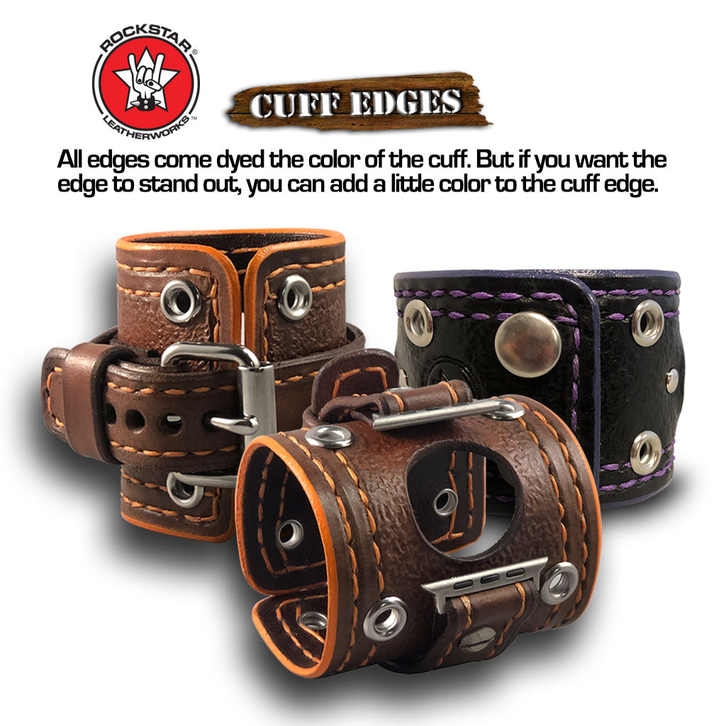 Design & Create a Rockstar Apple iWatch Leather Cuff Watch Band-Custom Handmade Leather Watch Bands-Rockstar Leatherworks™