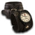Black Layered Leather Cuff Watch Stitched & Layered Cuff-Leather Cuff Watches-Rockstar Leatherworks™