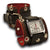 Rockstar Black & Red Leather Cuff Watch with Stainless Eyelets-Leather Cuff Watches-Rockstar Leatherworks™