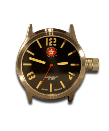 Black Layered Leather Cuff Watch with Stainless 42mm Watch-Leather Cuff Watches-Rockstar Leatherworks™