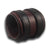 Black & Bordeaux Layered Double Strap Leather Cuff with Black Snaps-Leather Cuffs & Wristbands-Rockstar Leatherworks™