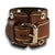 Brown Stressed Leather Cuff Watch with White Watch Face-Leather Cuff Watches-Rockstar Leatherworks™