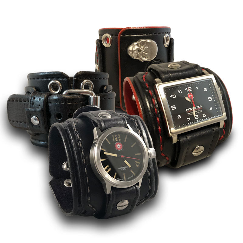 Design & Create a Rockstar Layered Leather Cuff Watch-Leather Cuff Watches-Rockstar Leatherworks™