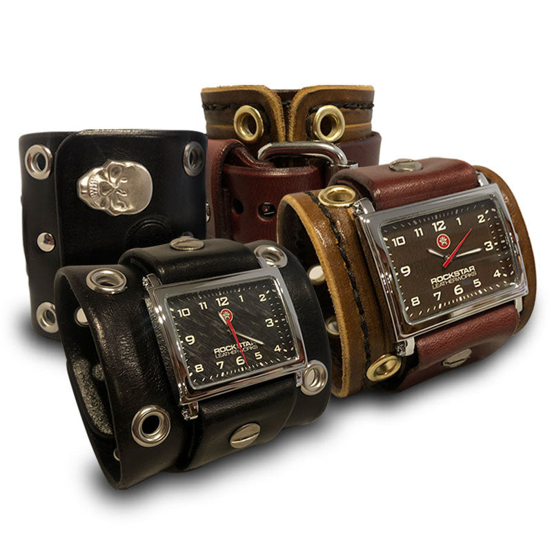 Design & Create a Custom Leather Cuff Watch-Leather Cuff Watches-Rockstar Leatherworks™