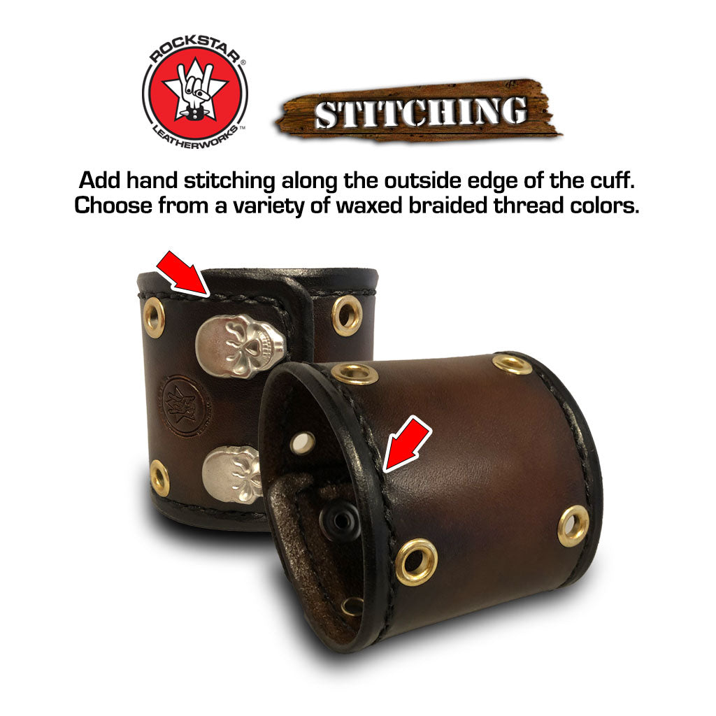 Design & Create an Original Leather Cuff Wristband-Leather Cuffs & Wristbands-Rockstar Leatherworks™