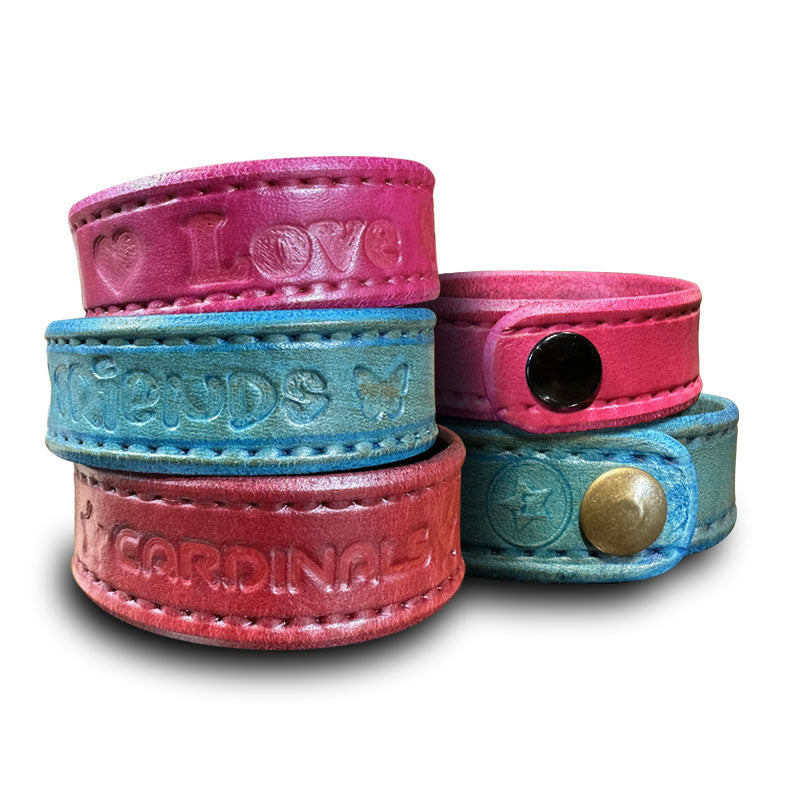 Design &amp; Create a Personalized Leather Snap Bracelet-Leather Cuffs &amp; Wristbands-Rockstar Leatherworks™