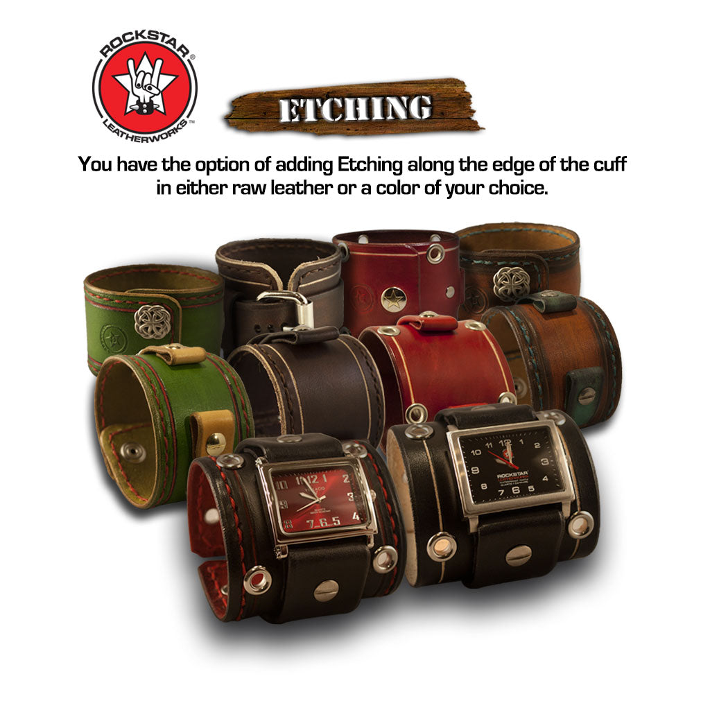 Design & Create a Custom Leather Cuff Watch-Leather Cuff Watches-Rockstar Leatherworks™