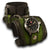 Black & Green Layered Rockstar Leather Cuff Watch-Leather Cuff Watches-Rockstar Leatherworks™