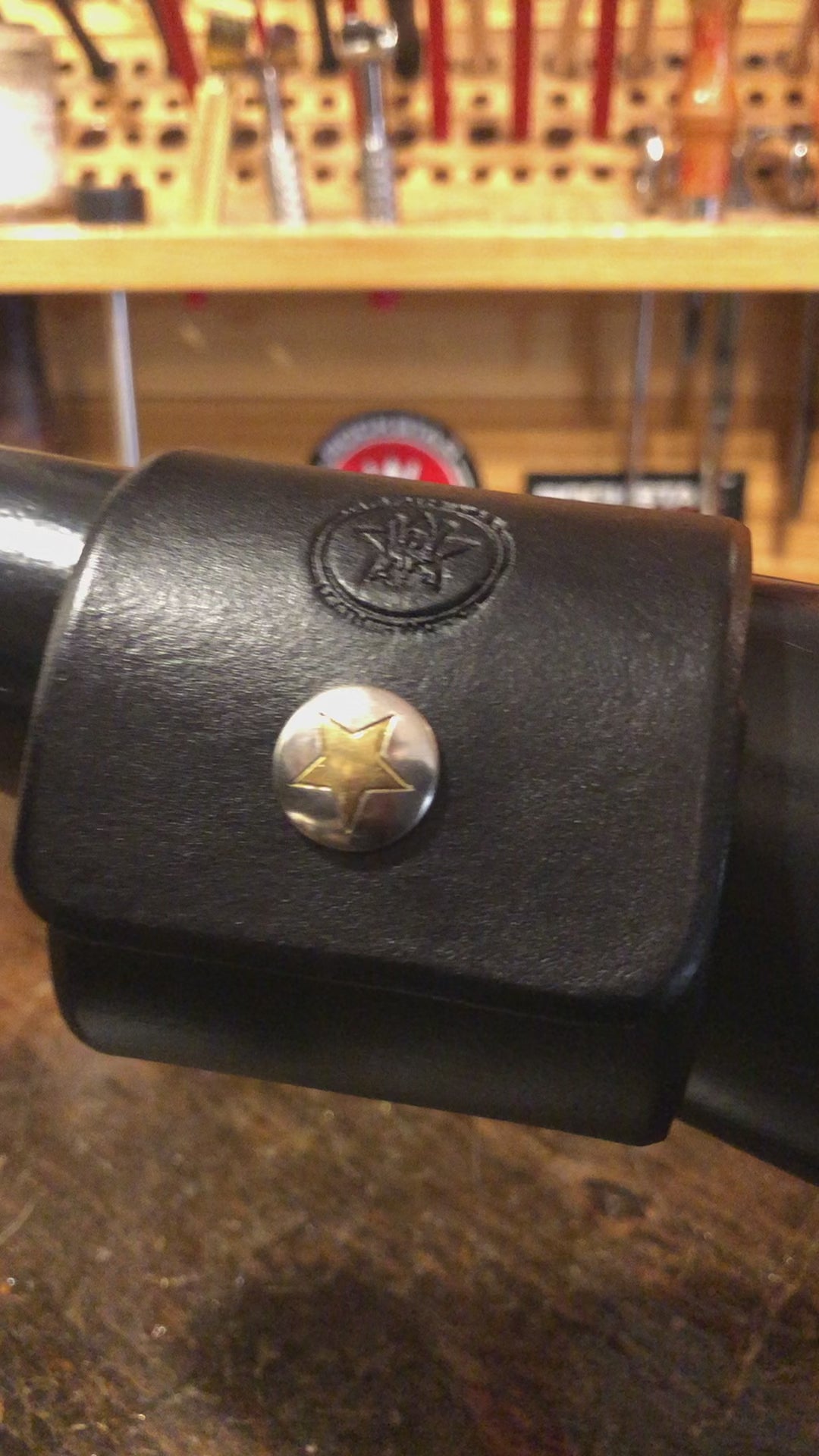 Black Wide Leather Cuff Wristband Bracelet with Snap