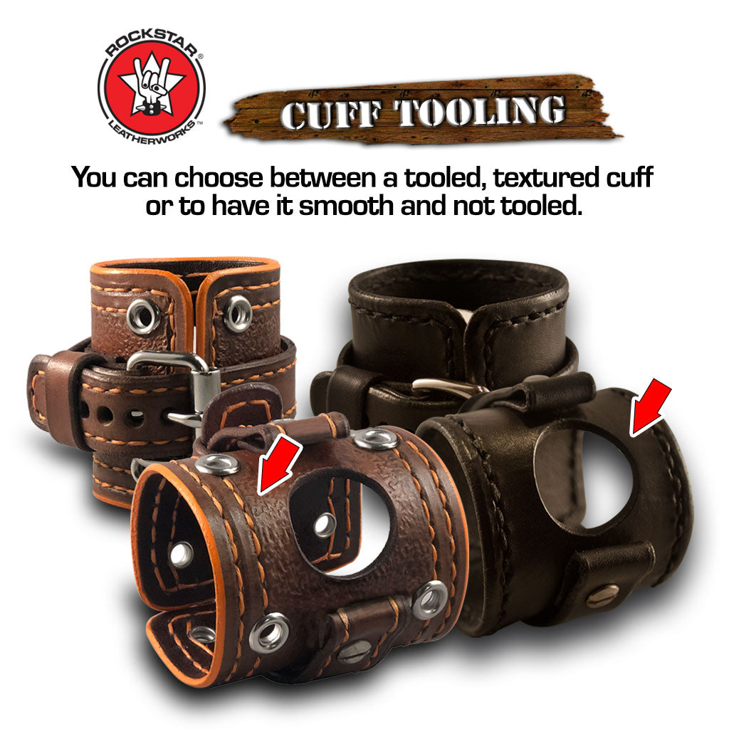 Design & Create a Smart Watch Leather Cuff Watch Band-Custom Handmade Leather Watch Bands-Rockstar Leatherworks™