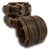Weathered Double Buckle Double Strap Leather Cuff Wristband-Leather Cuffs & Wristbands-Rockstar Leatherworks™