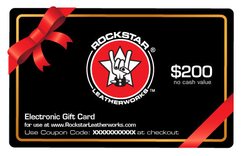 Gift Certificate - $200 Store Credit-Gift Certs. & Parts-Rockstar Leatherworks™