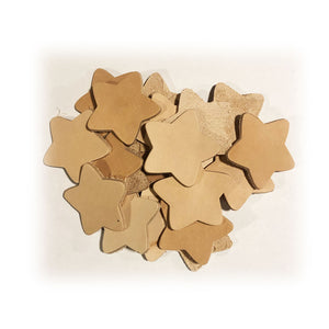 (20) Star Shaped 7/8 Oz. Veg Tan Leather Blanks-Gift Certs. & Parts-Rockstar Leatherworks™