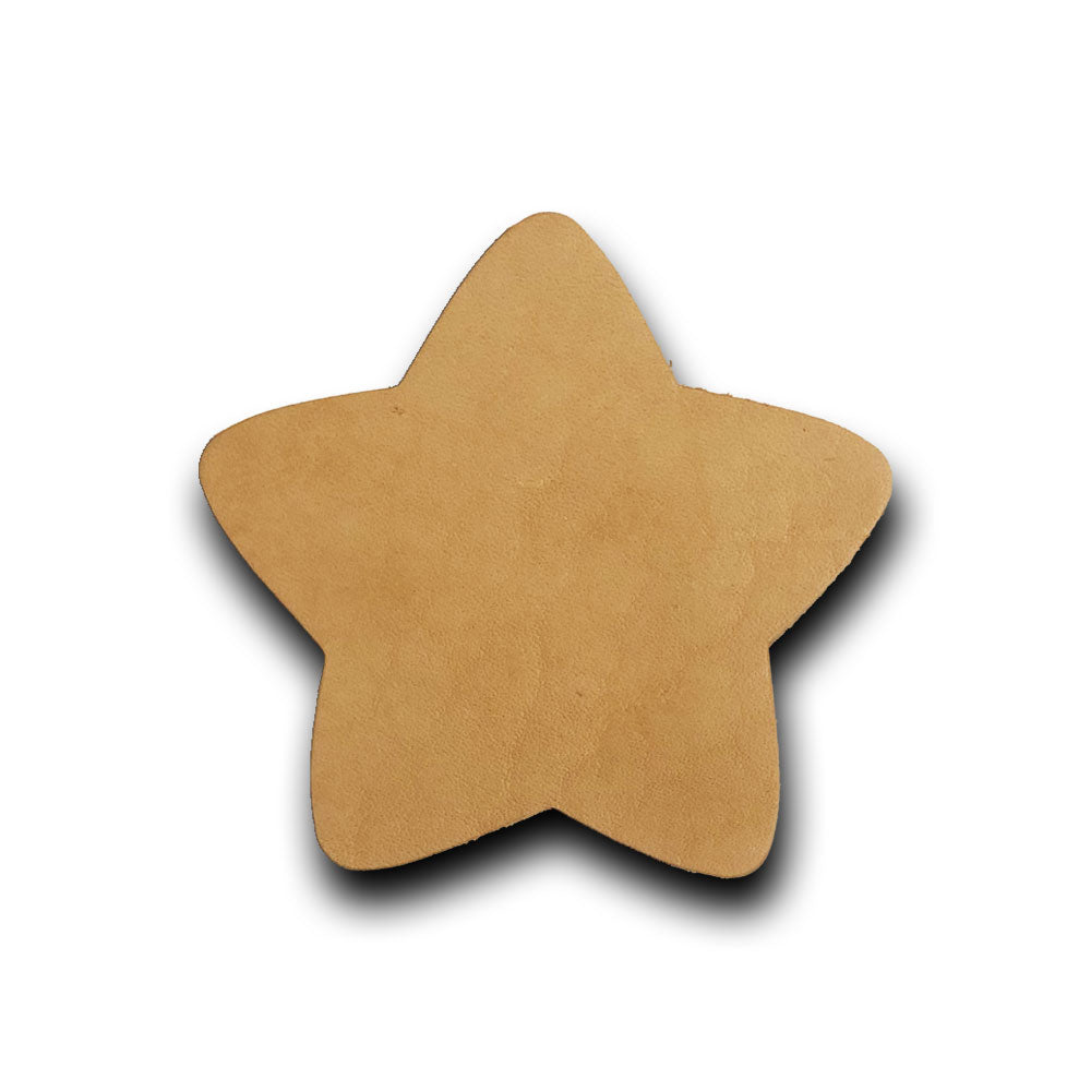 (20) Star Shaped 7/8 Oz. Veg Tan Leather Blanks-Gift Certs. & Parts-Rockstar Leatherworks™