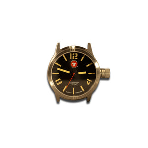 Black Drake Cuff Watch with Rose, Skull Snaps & 42mm Watch-Leather Cuff Watches-Rockstar Leatherworks™
