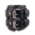 Purple, Oxblood & Blue Layered Leather Double Strap Cuff Wristband-Leather Cuffs & Wristbands-Rockstar Leatherworks™