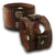 Mahogany Samsung Leather Cuff Watch Band with Celtic Snaps-Custom Handmade Leather Watch Bands-Rockstar Leatherworks™