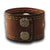 Mahogany Samsung Leather Cuff Watch Band with Celtic Snaps-Custom Handmade Leather Watch Bands-Rockstar Leatherworks™