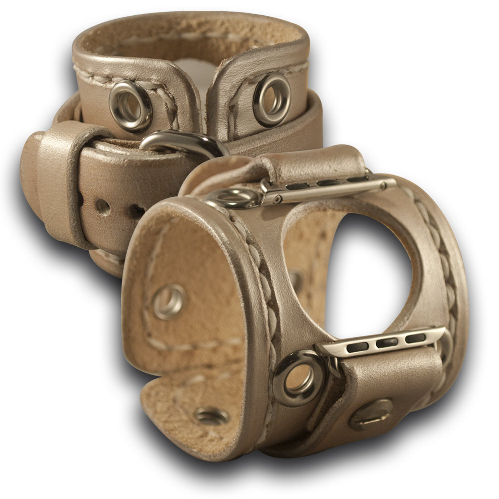 Apple watch store leather bracelet