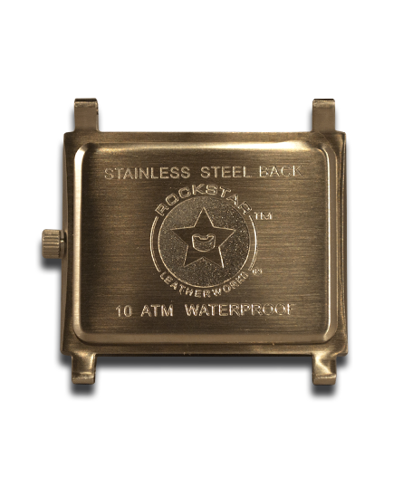 Black Leather Cuff Watch - Stainless 42mm, Sapphire, 10ATM-Leather Cuff Watches-Rockstar Leatherworks™