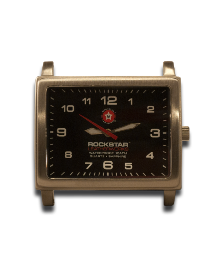 Scarlet Red Leather Cuff Watch - Stainless 42mm, Sapphire-Leather Cuff Watches-Rockstar Leatherworks™