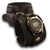 Black Rockstar Layered Leather Cuff Watch with Stitching-Leather Cuff Watches-Rockstar Leatherworks™