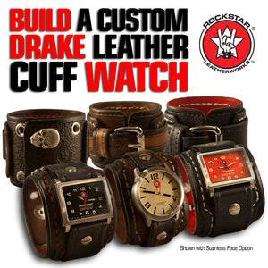 Design & Create a Rockstar Layered Leather Cuff Watch-Leather Cuff Watches-Rockstar Leatherworks™