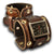 Brown Leather Cuff Watch with Stitching, Brass Eyelets & Etching-Leather Cuff Watches-Rockstar Leatherworks™