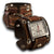 Brown Stressed Leather Cuff Watch with White Watch Face-Leather Cuff Watches-Rockstar Leatherworks™