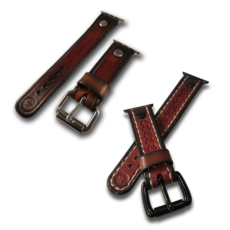 Design & Create Apple iWatch Leather Watch Straps-Custom Handmade Leather Watch Bands-Rockstar Leatherworks™