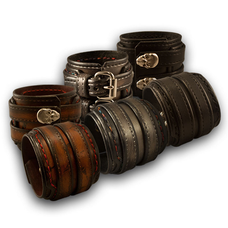 Design & Create a Rockstar Layered Leather Wristband-Leather Cuffs & Wristbands-Rockstar Leatherworks™