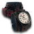 Black, Blue & Oxblood Layered Wide Leather Cuff Watch-Leather Cuff Watches-Rockstar Leatherworks™