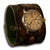Brown Leather Cuff Watch Rose & Vines with Snaps & 42mm Watch-Leather Cuff Watches-Rockstar Leatherworks™