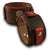 Black, Red, Mahogany Layered Leather Cuff Watch Band with Snaps-Custom Handmade Leather Watch Bands-Rockstar Leatherworks™