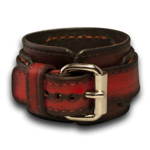 Multi-Colored Rockstar Drake Layered Leather Cuff Watch Band-Custom Handmade Leather Watch Bands-Rockstar Leatherworks™